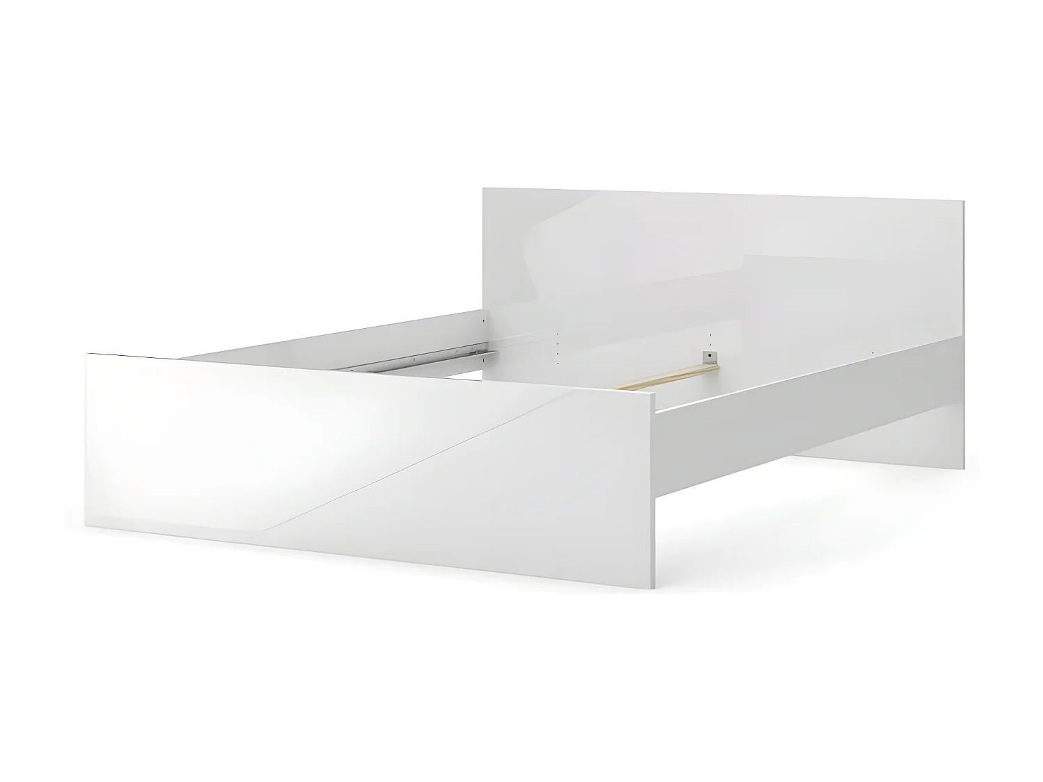 Nada Bett 160 * 200 cm weiss hochglanz.