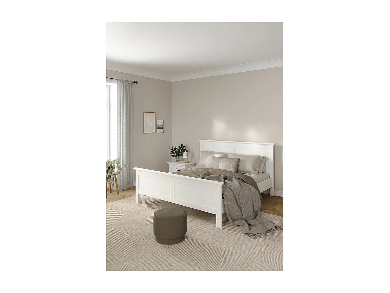 Venedig Lit double 180x200 cm, blanc.