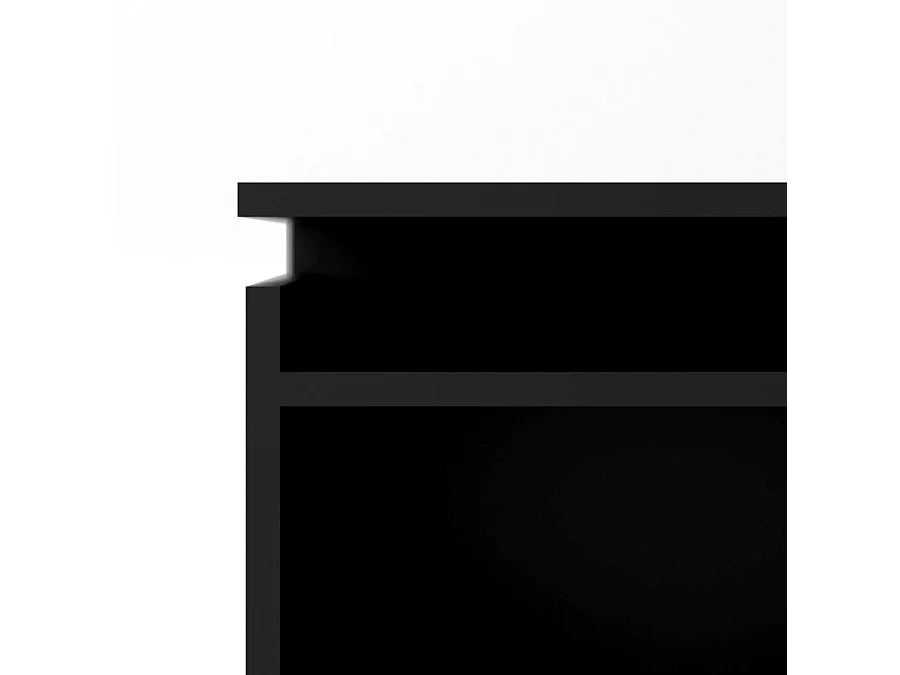 Nada Kopfende 160 cm mit 4 Ablagen mattschwarz.