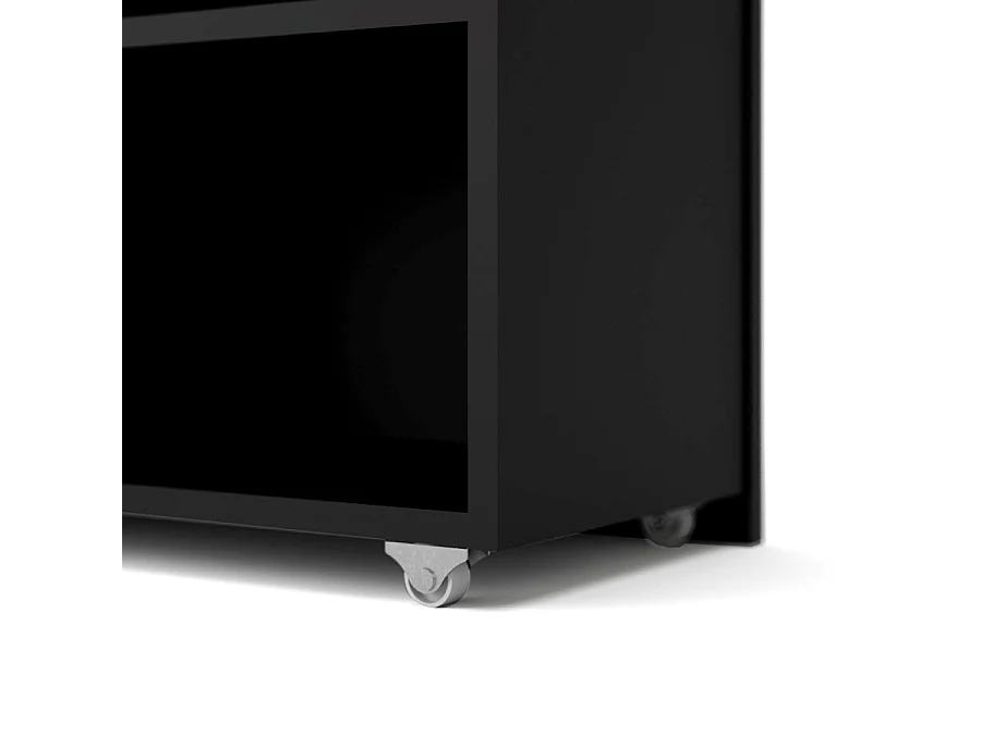 Nada Kopfende 160 cm mit 4 Ablagen mattschwarz.