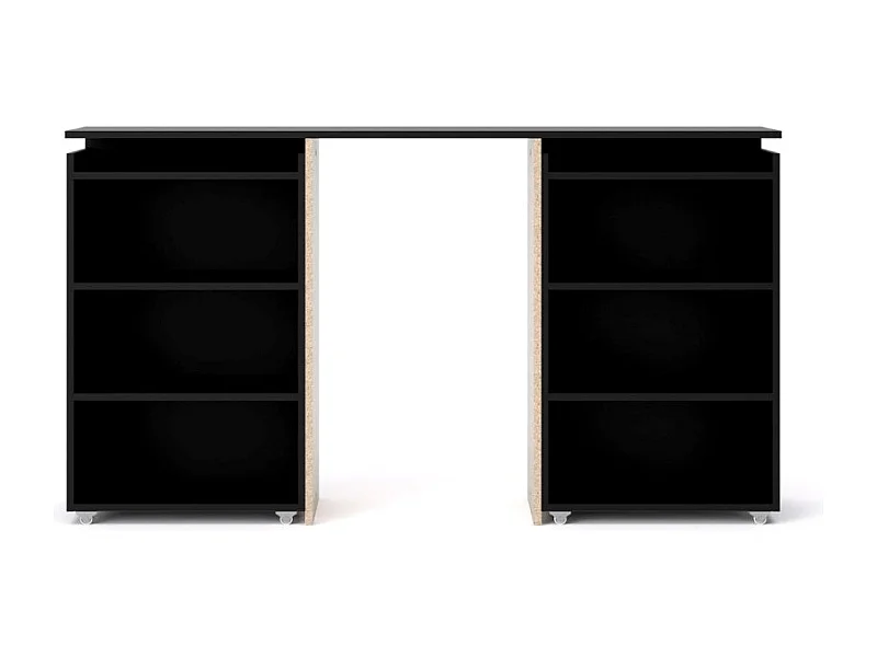 Nada Kopfende 160 cm mit 4 Ablagen mattschwarz.