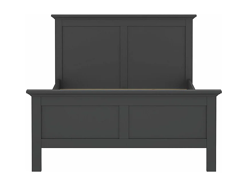 Venedig Bett 140 x 200 cm inkl. Lattenrost matt grau.