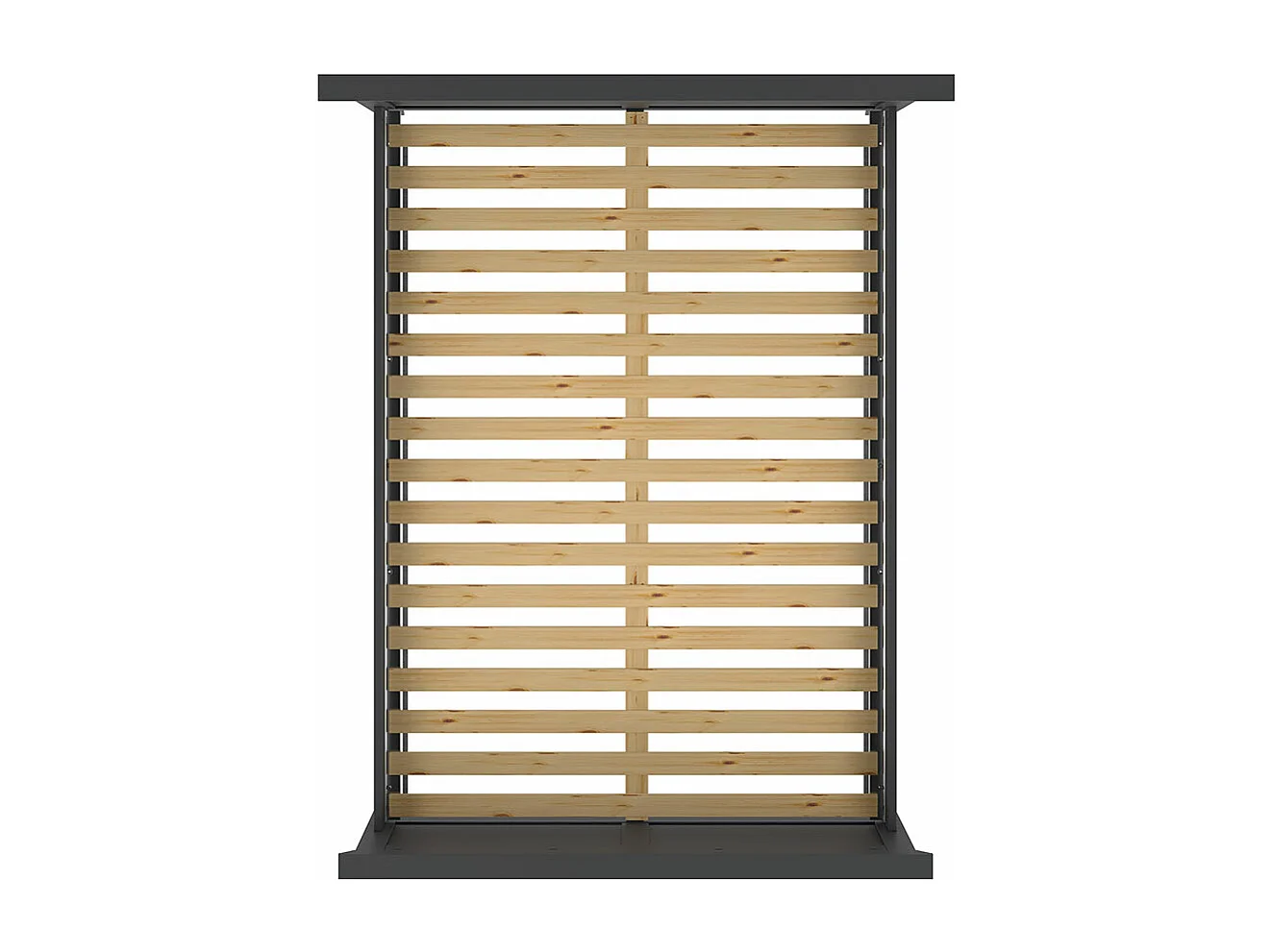 Venedig Bett 140 x 200 cm inkl. Lattenrost matt grau.