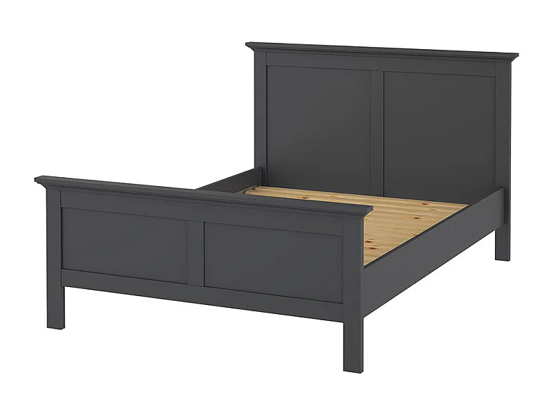 Venedig bed 140 x 200 cm incl. lattenbodem mat grijs.