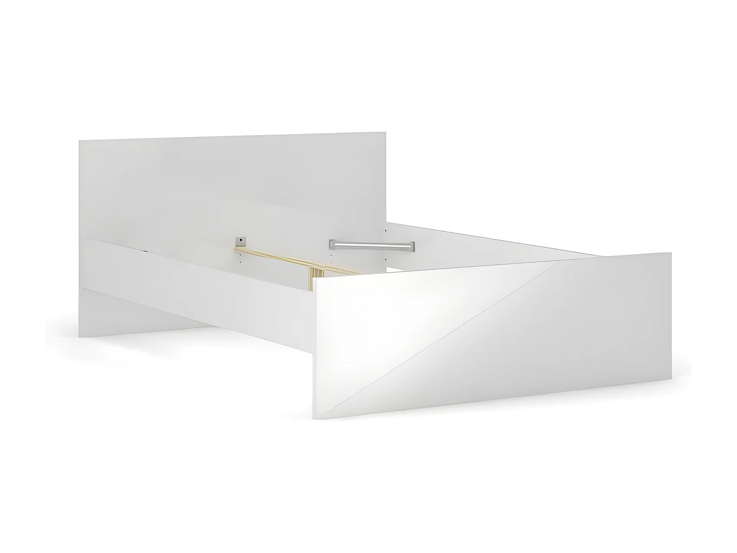 Nada bed 140*190 cm wit hoogglans.