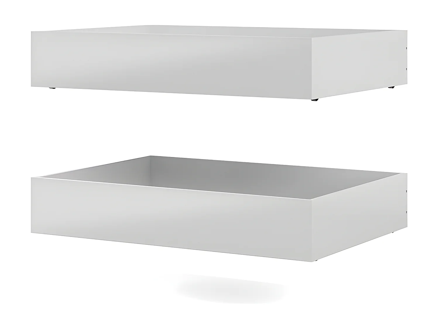 Nada Bett 2 Bettschubladen breite 94 cm, weiss hochglanz.