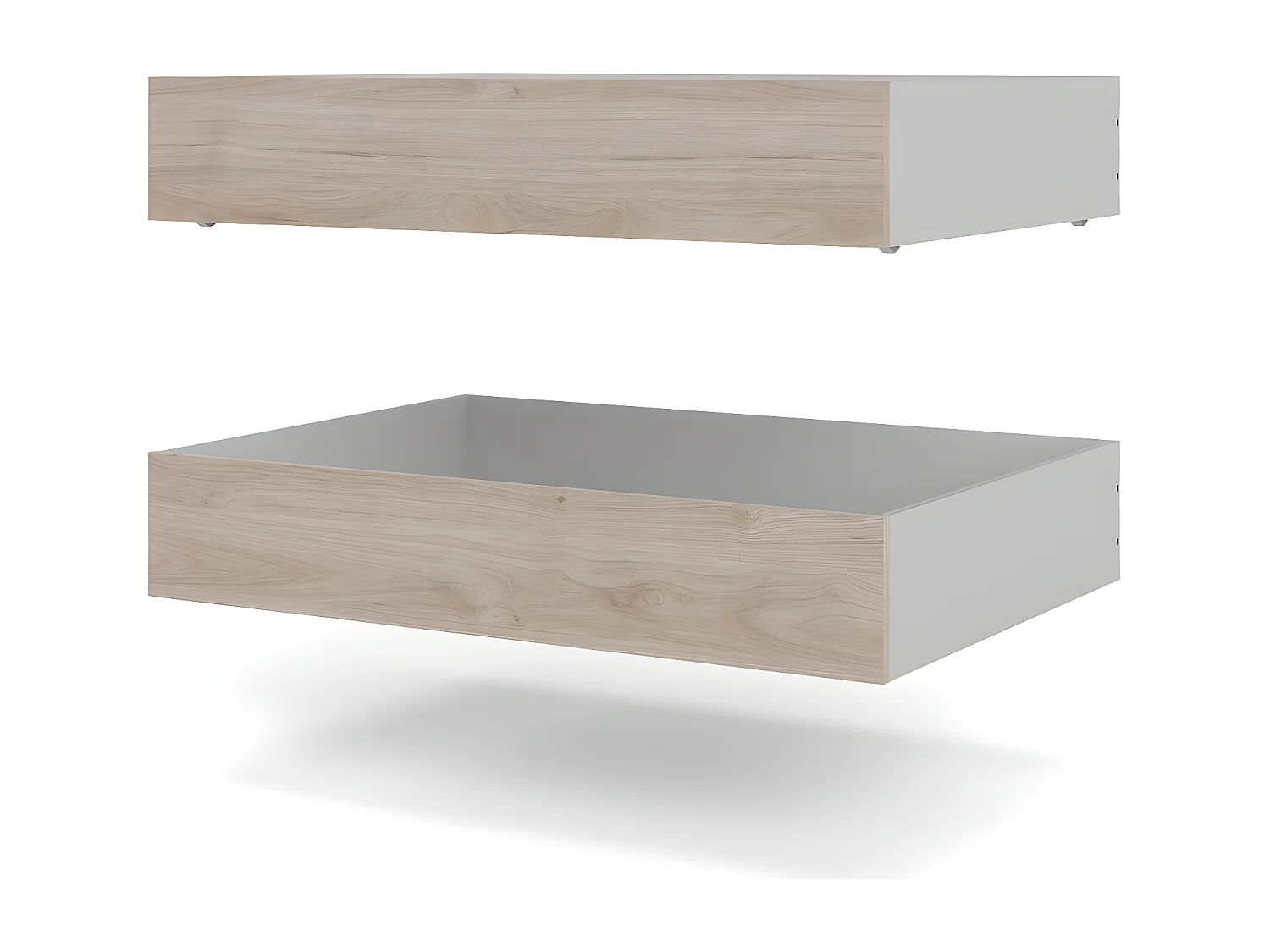 Nada Tiroir de lit L94 cm, 2 pièces, imitation chêne Hickory.