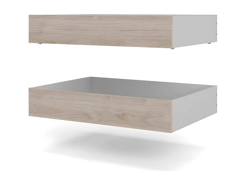 Nada Tiroir de lit L94 cm, 2 pièces, imitation chêne Hickory.