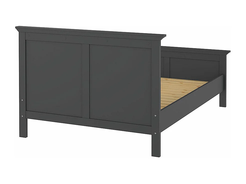 Venedig Bett 160 x 200 cm inkl. Lattenrost matt grau.