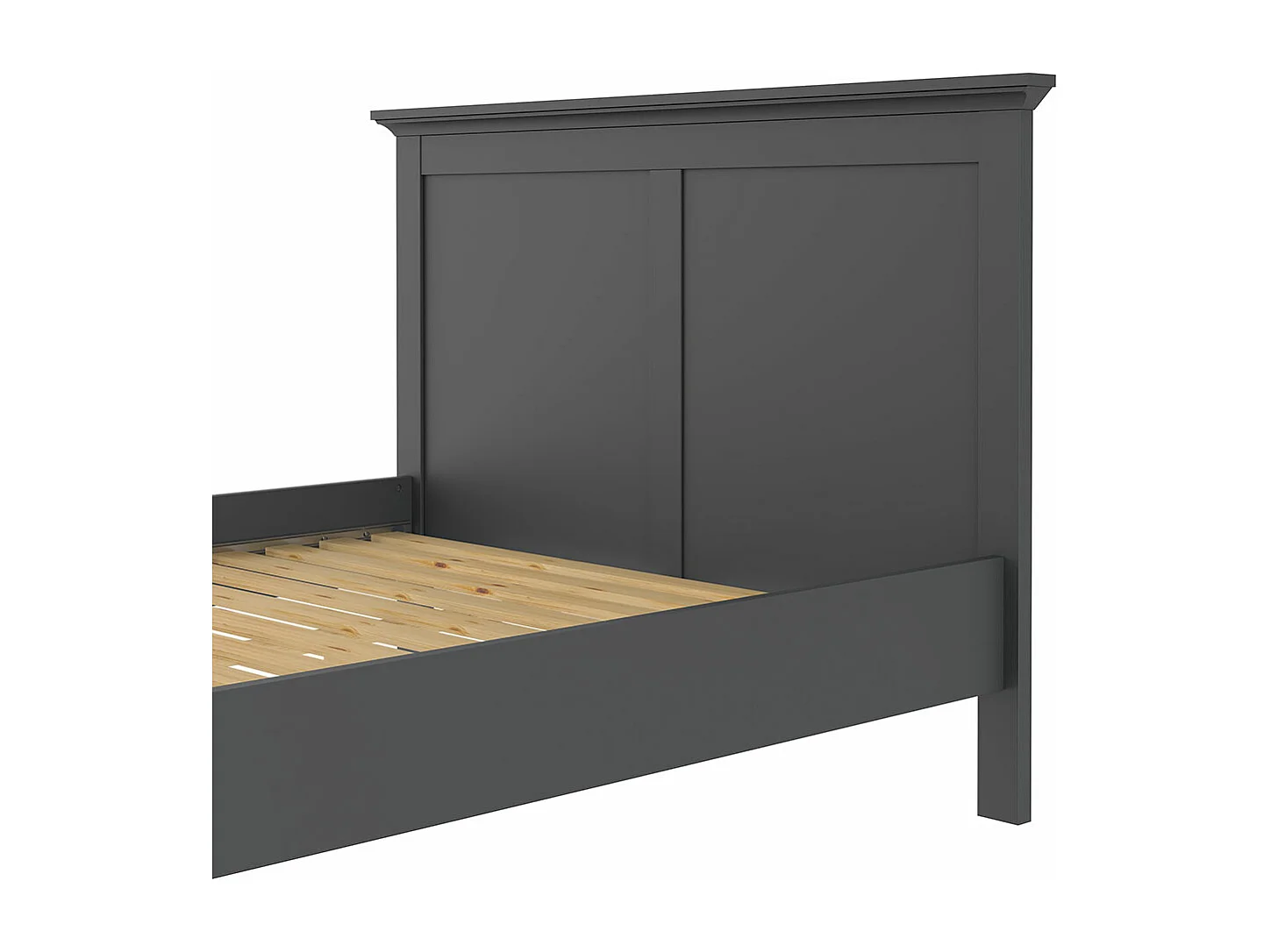 Venedig Bett 160 x 200 cm inkl. Lattenrost matt grau.