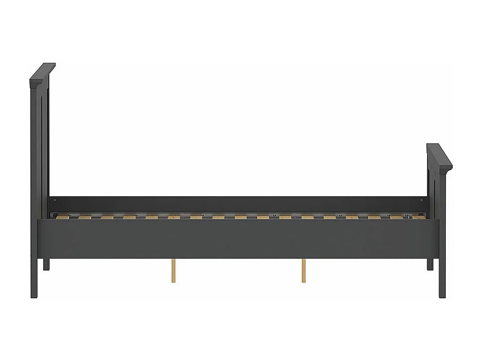 Venedig Bett 160 x 200 cm inkl. Lattenrost matt grau.