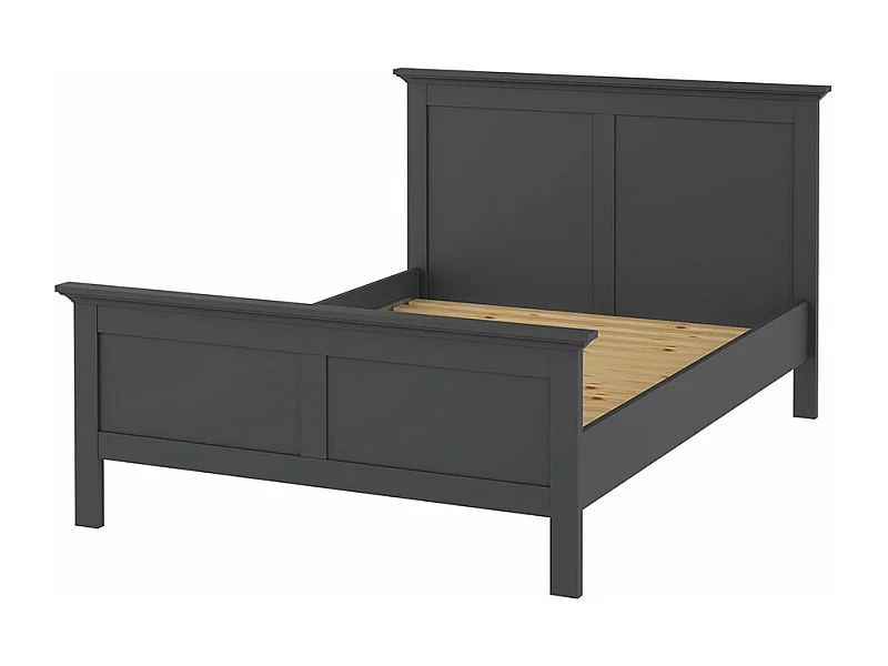 Venedig bed 160 x 200 cm incl. lattenbodem mat grijs.