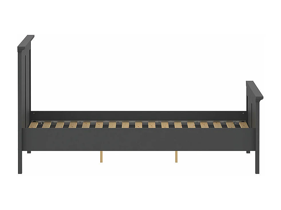 Venedig bed Tweepersoonsbed 160x200 cm, mat grijs.