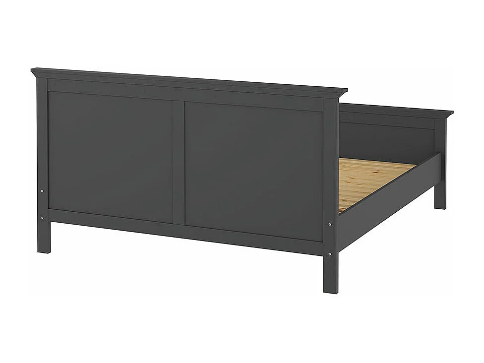 Venedig bed Tweepersoonsbed 160x200 cm, mat grijs.