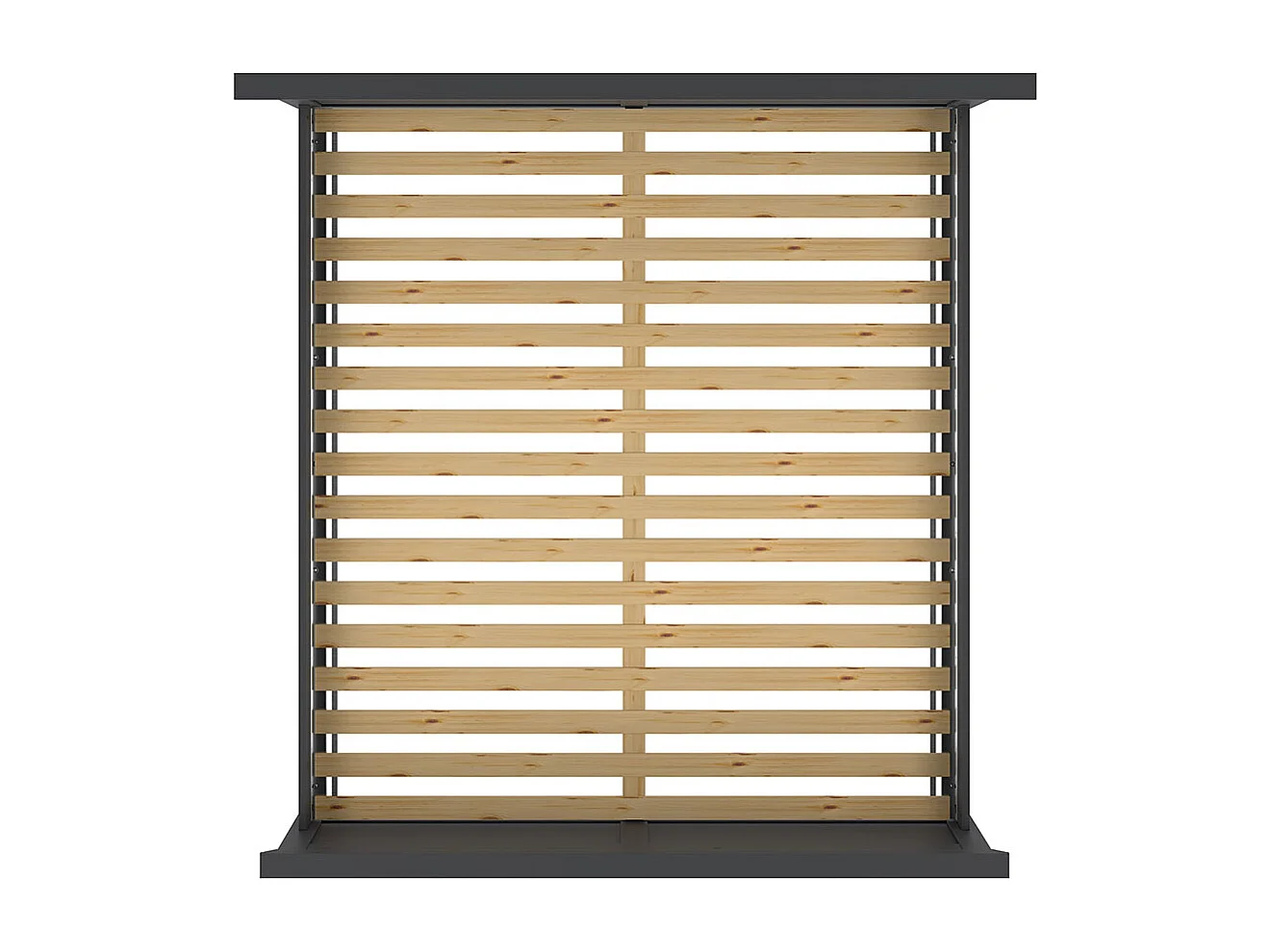 Venedig bed Tweepersoonsbed 160x200 cm, mat grijs.