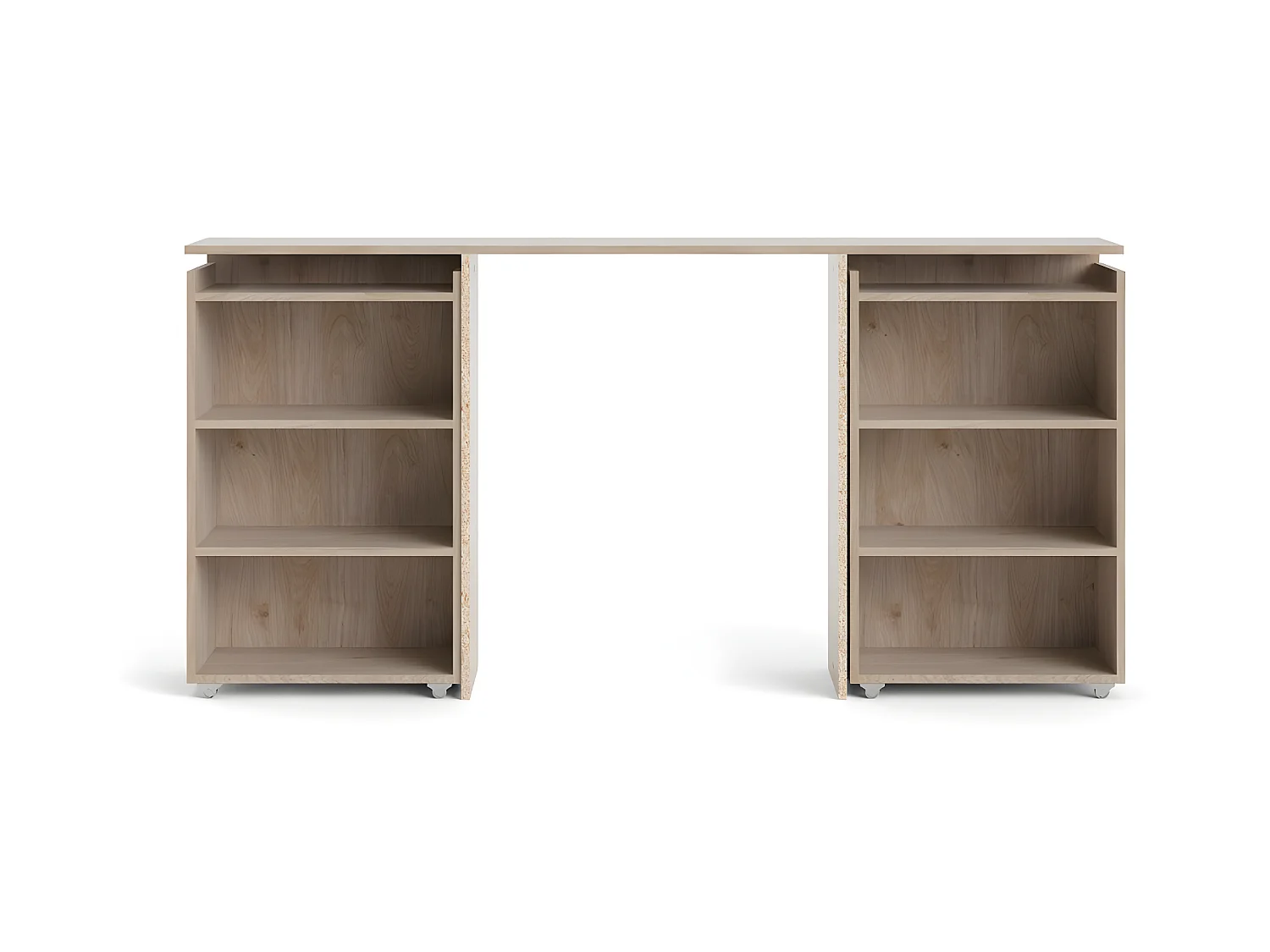 Nada Tête de lit 160 cm 4 tablettes de rangement, teinte Hickory.