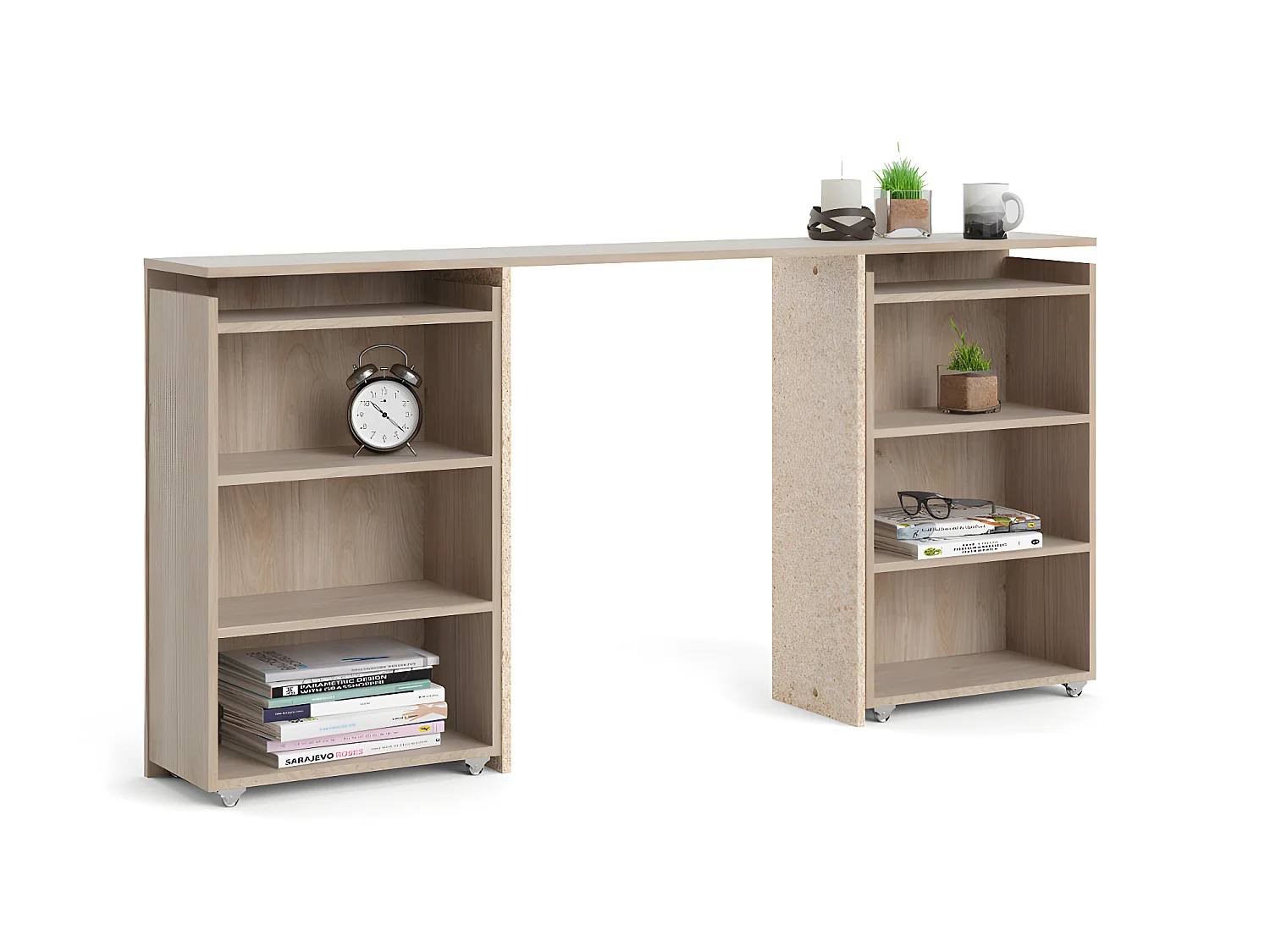Nada Hoofdbord 160 cm 4 planken Hickory decor.