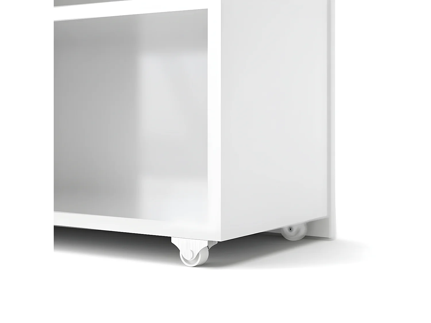 Nada Kopfende 140 cm mit 4 Ablagen weiss hochglanz.