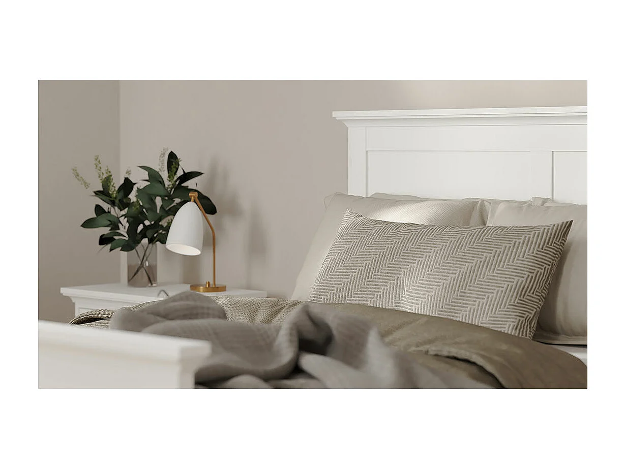 Venedig bed Tweepersoonsbed 160x200 cm, wit.