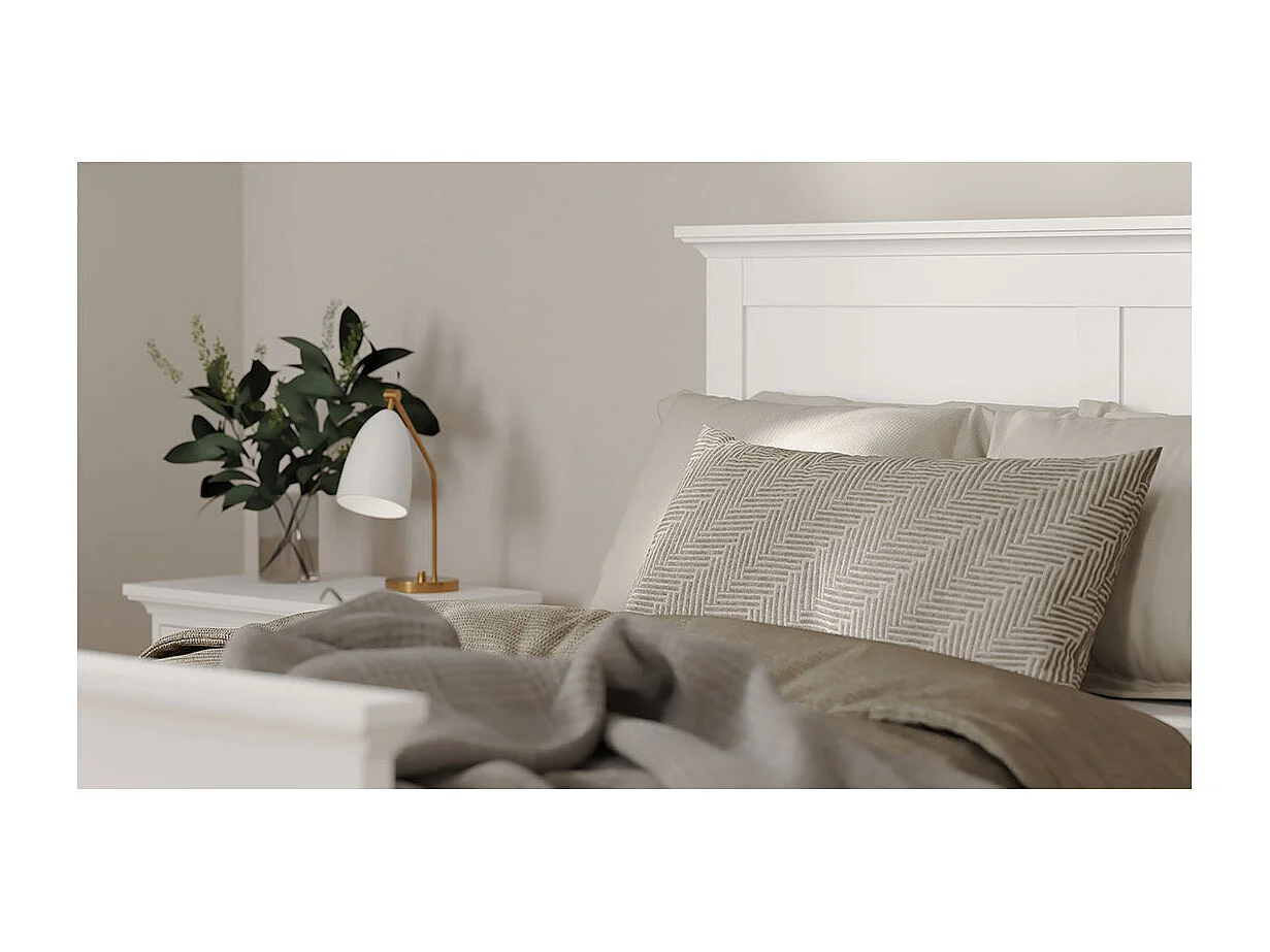 Venedig bed Tweepersoonsbed 160x200 cm, wit.