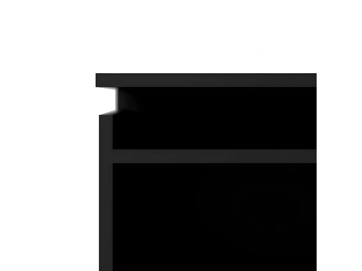 Nada hoofdeinde 140 cm met 4 planken zwart mat.