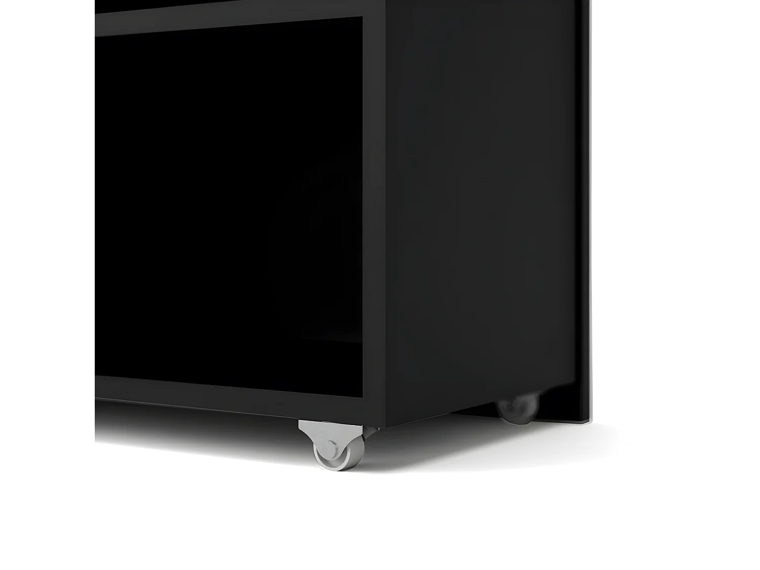 Nada hoofdeinde 140 cm met 4 planken zwart mat.