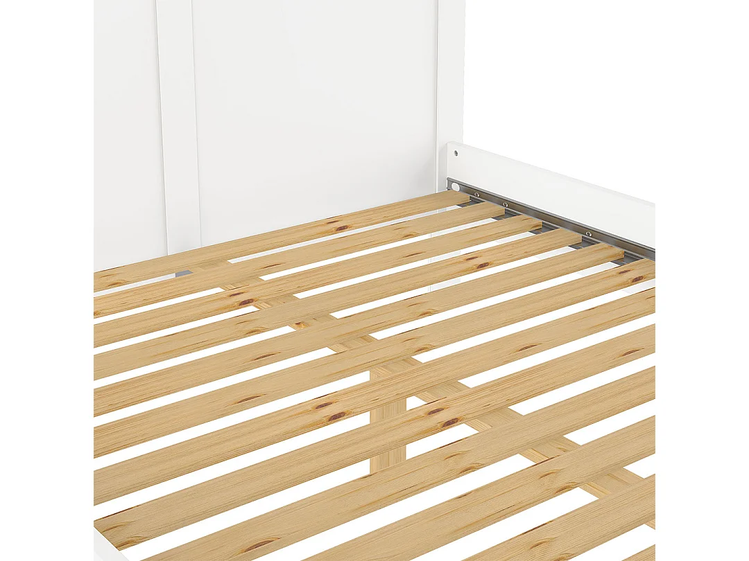 Venedig Lit lit double 140x200 cm, blanc.