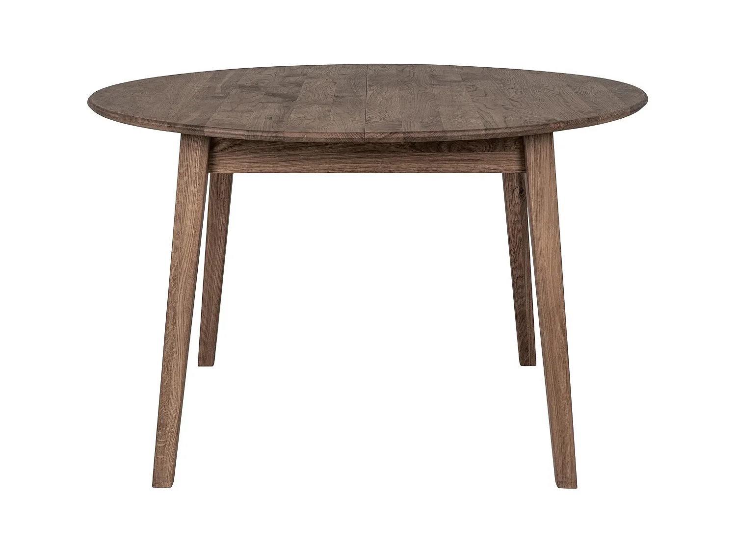 Table de salle à manger ronde extensible en Chêne marron METZ 118 -158cm