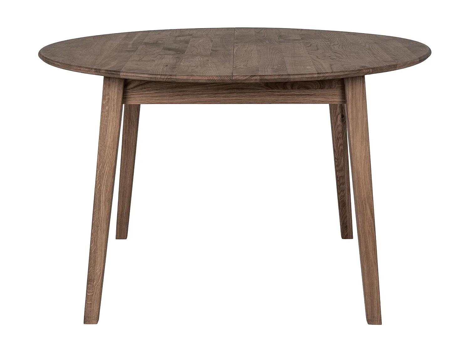 Table de salle à manger ronde extensible en Chêne marron METZ 118 -158cm