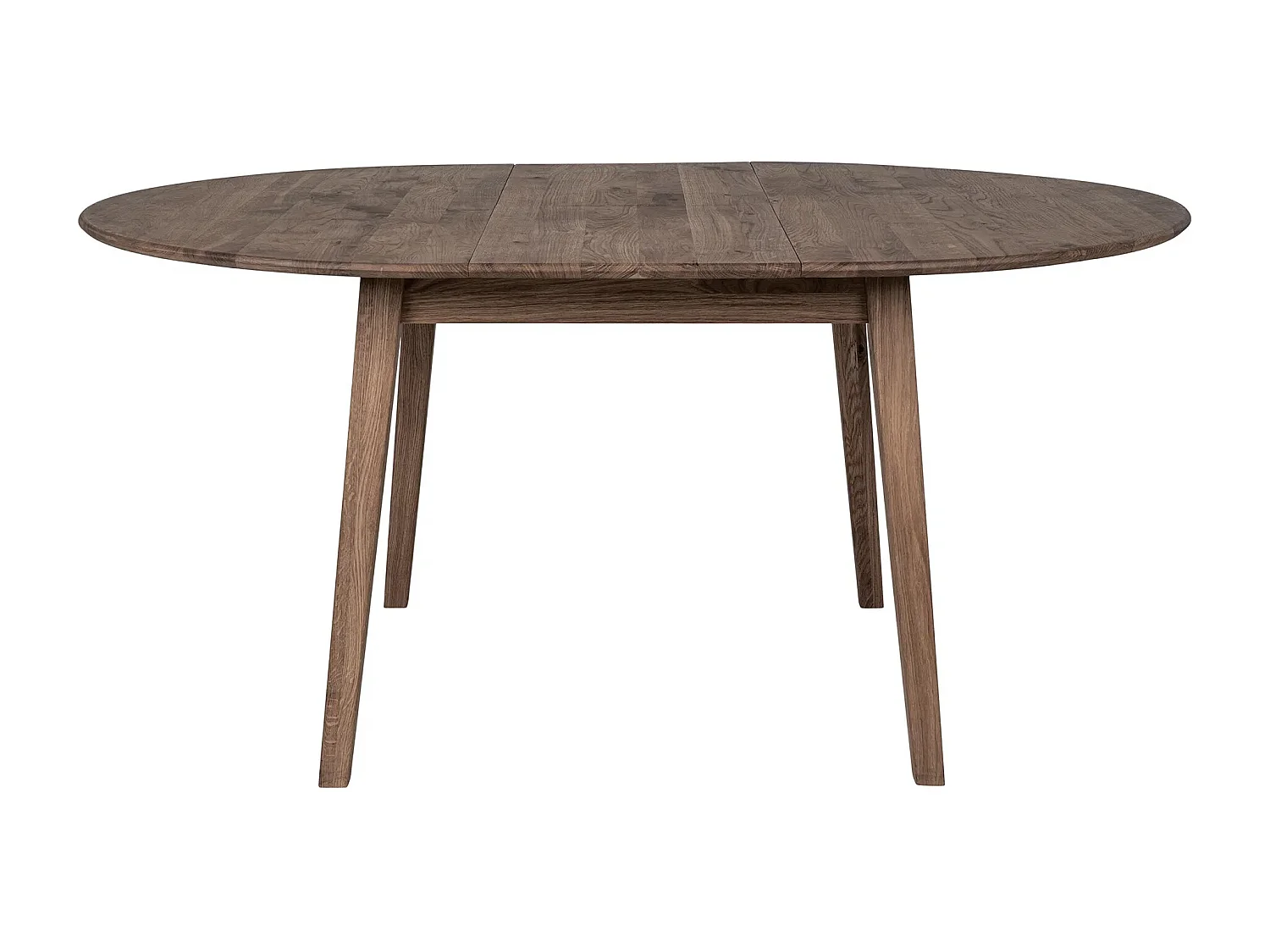 Table de salle à manger ronde extensible en Chêne marron METZ 118 -158cm