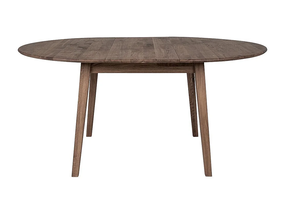 Table de salle à manger ronde extensible en Chêne marron METZ 118 -158cm