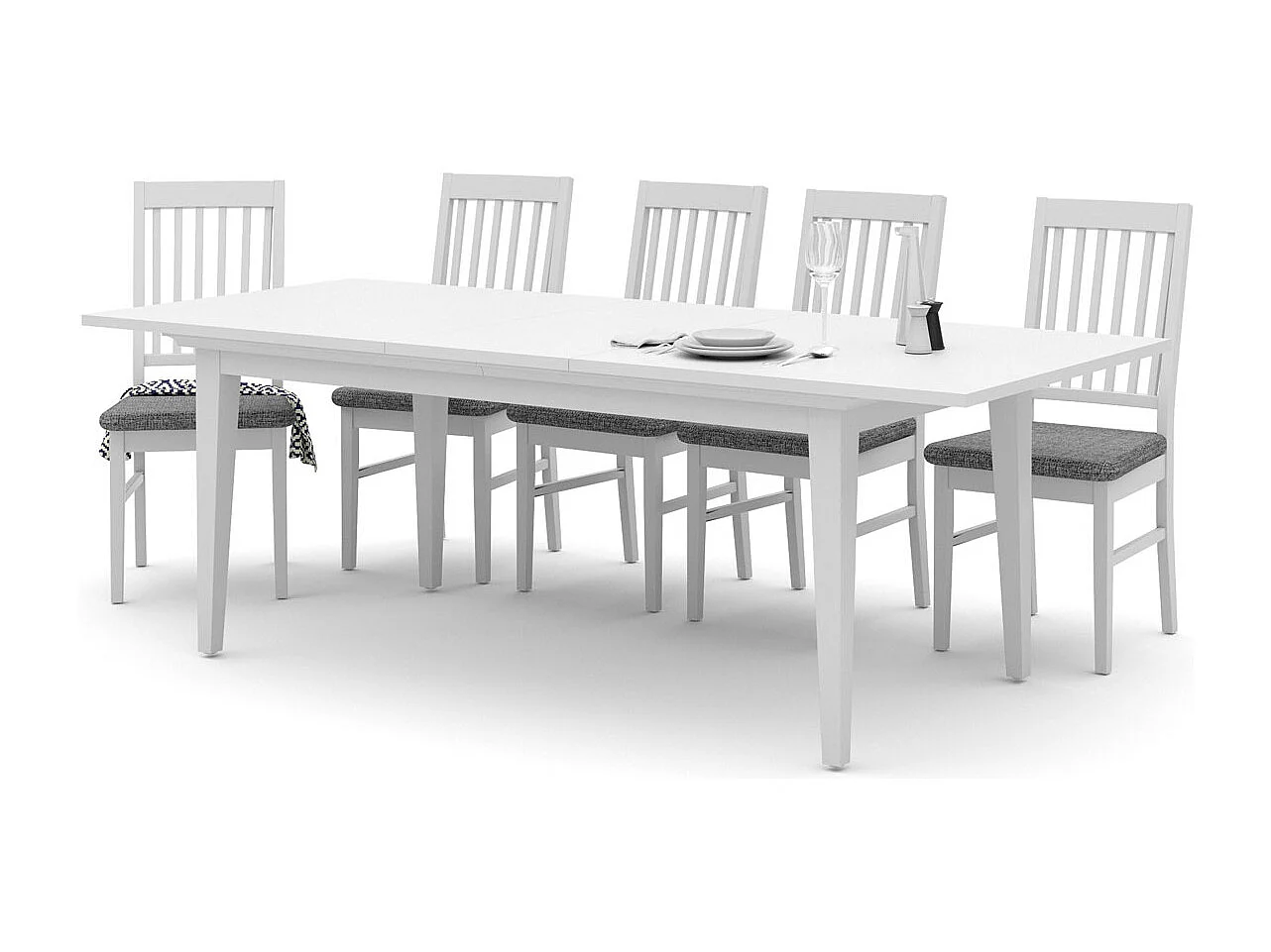 Venedig Table de salle à manger 95 x 180 cm, blanc.