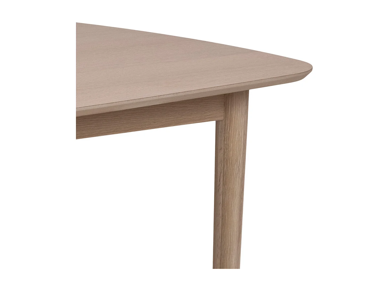 Aston Table de salle à manger ovaleextensible, finition chêne huilé, blanc.