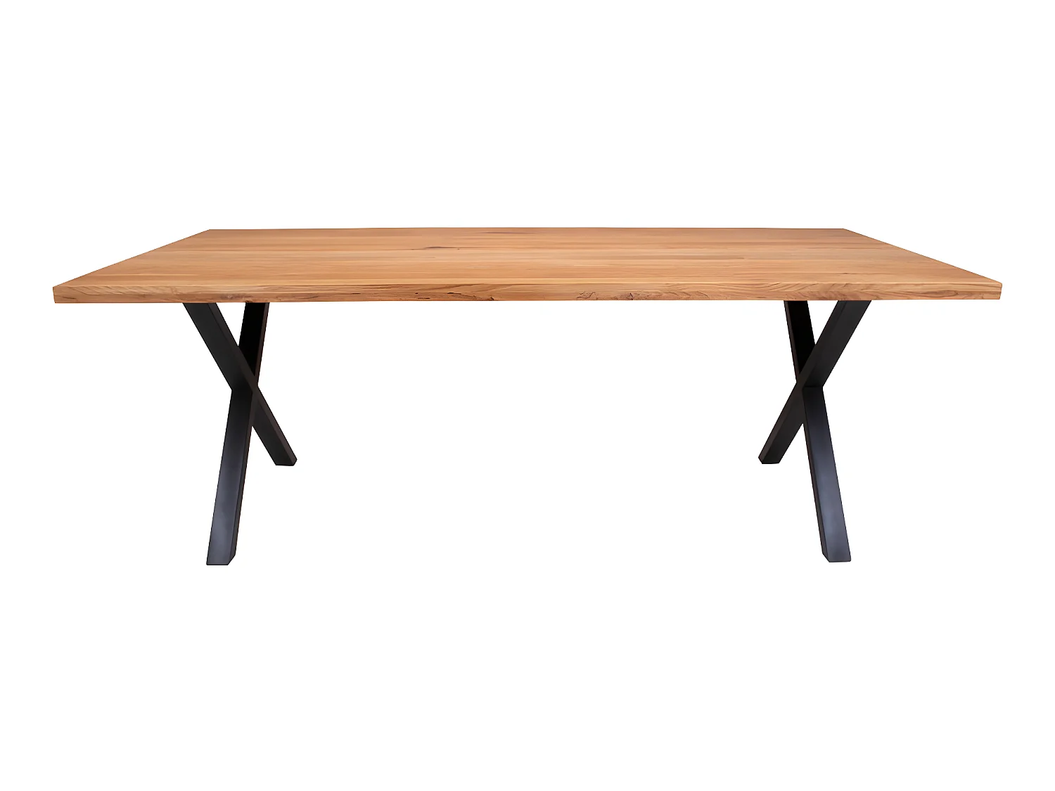 Moss Table de salle à manger 200x95 cm, chêne délavé, noir.