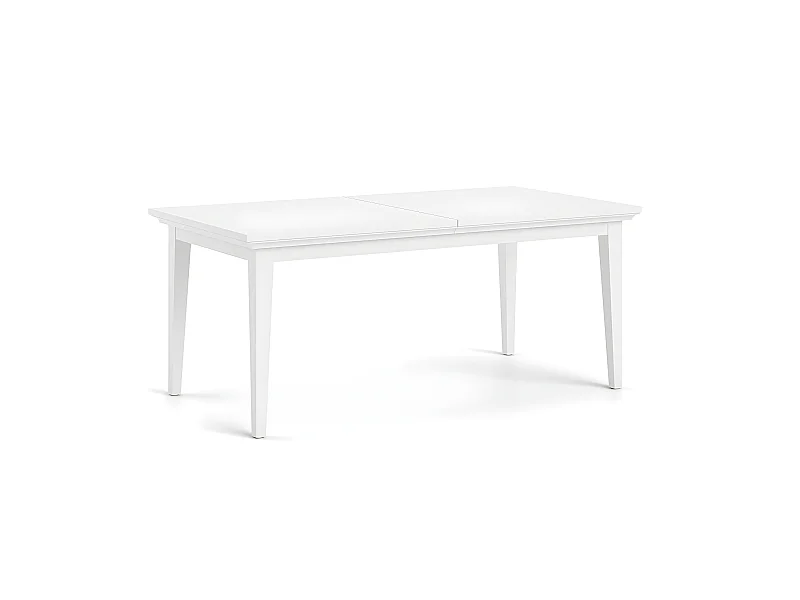 Venedig Esstisch 95x180/276 inkl. 2 x Einlegeplatten Dekor weiss.
