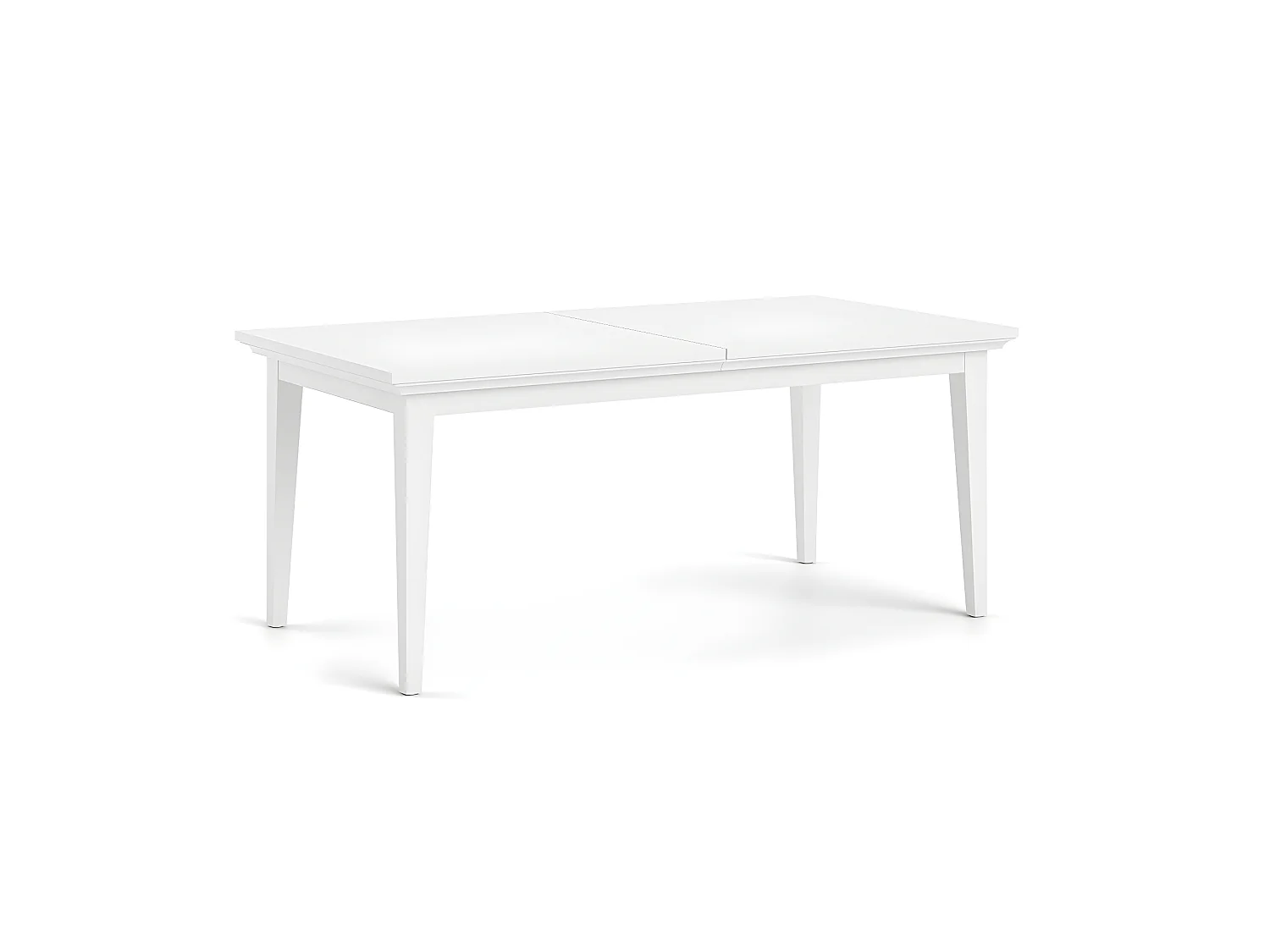 Venedig Table de salle à manger 95x180/276 2 x extensions inclues, finition blanche.