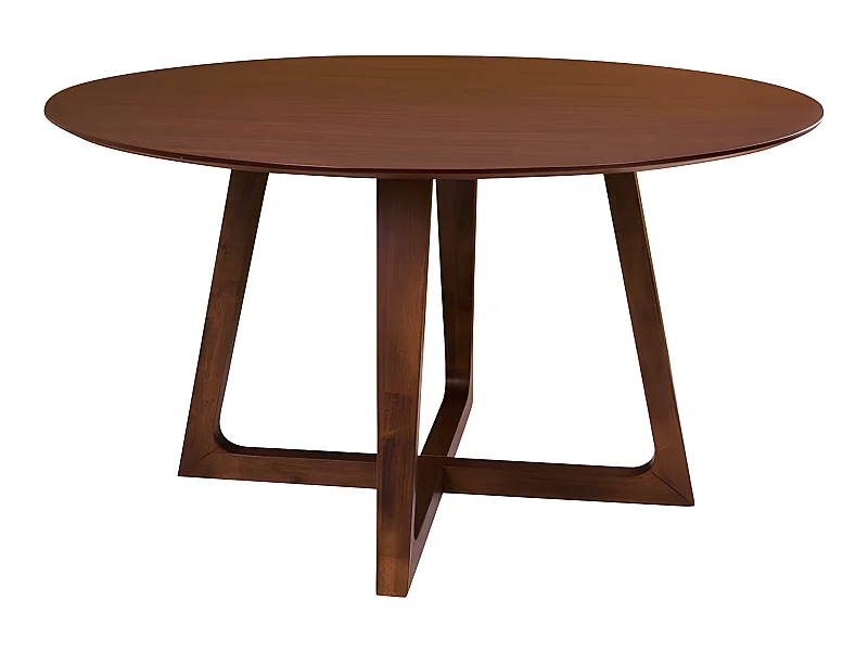 Hello Table de salle à manger Ø137 cm dans un finition noyer.