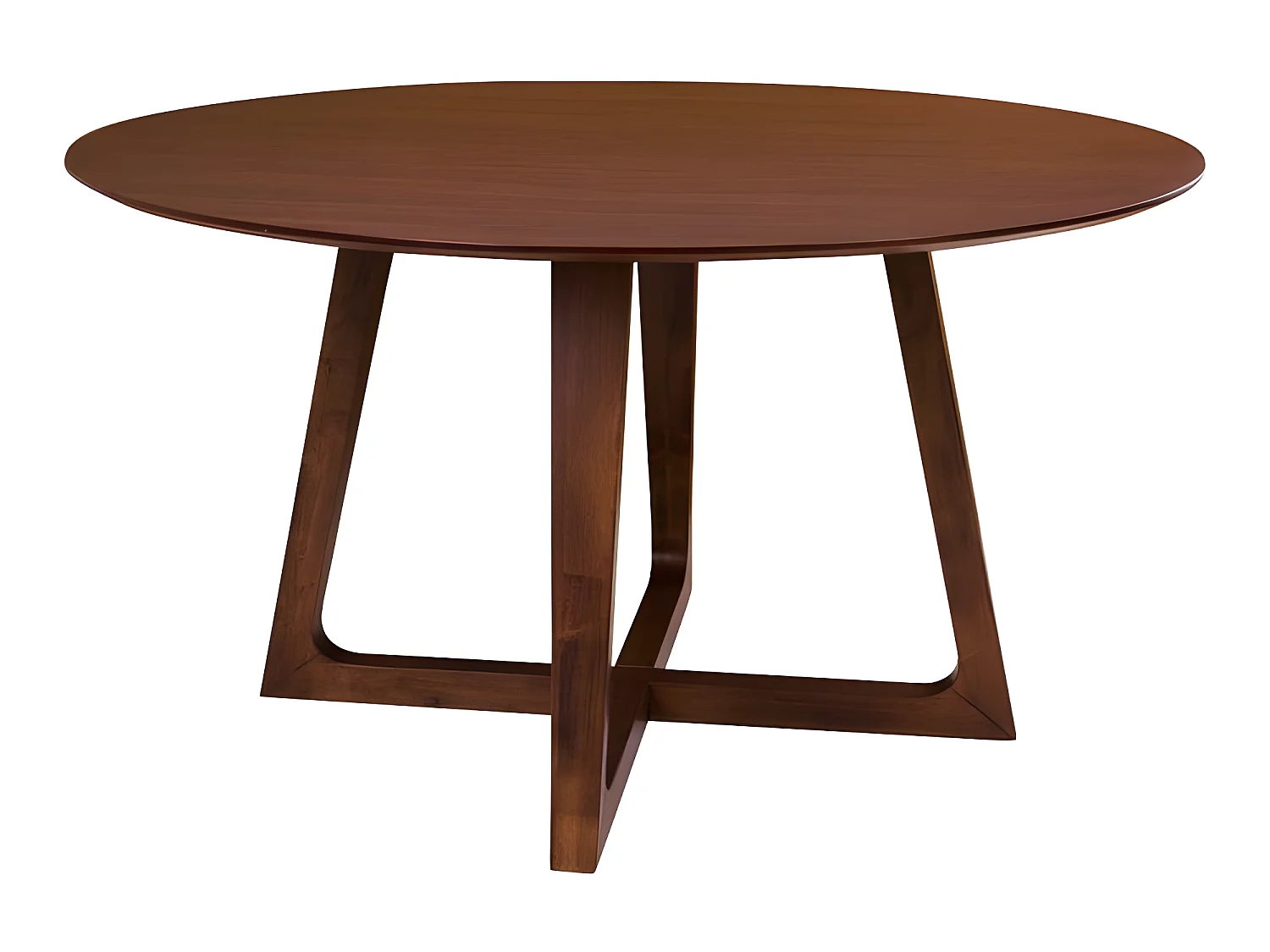 Hello Table de salle à manger Ø137 cm dans un finition noyer.