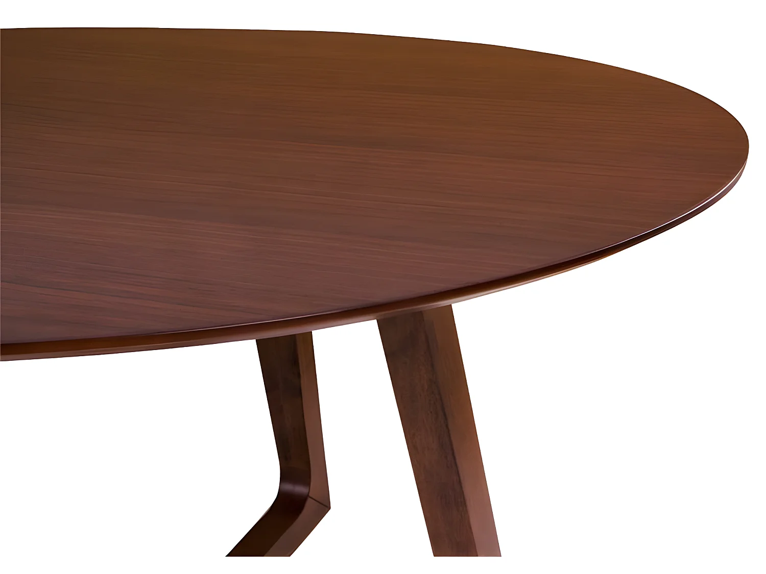 Hello Table de salle à manger Ø137 cm dans un finition noyer.