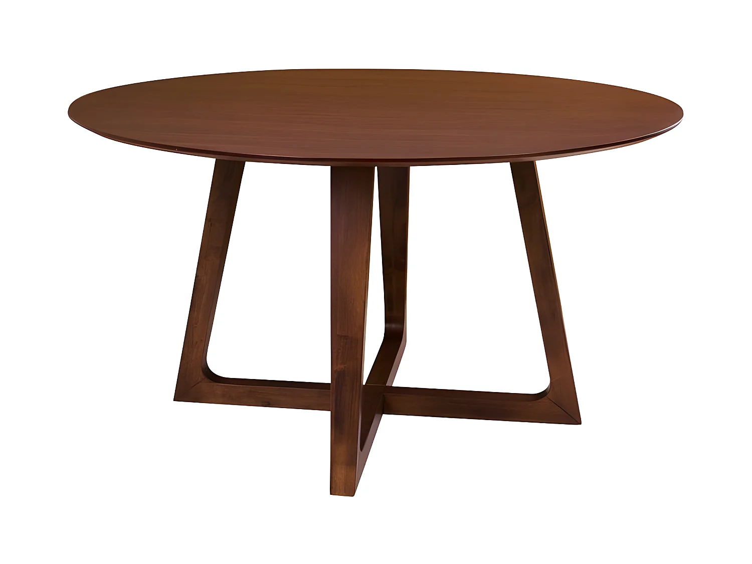 Hello Table de salle à manger Ø137 cm dans un finition noyer.