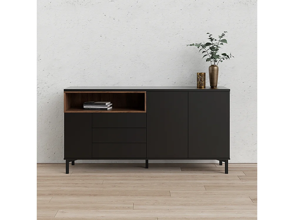 Buffet 3 portes, 3 tiroirs et 1 niche L175,7 cm - APRIL