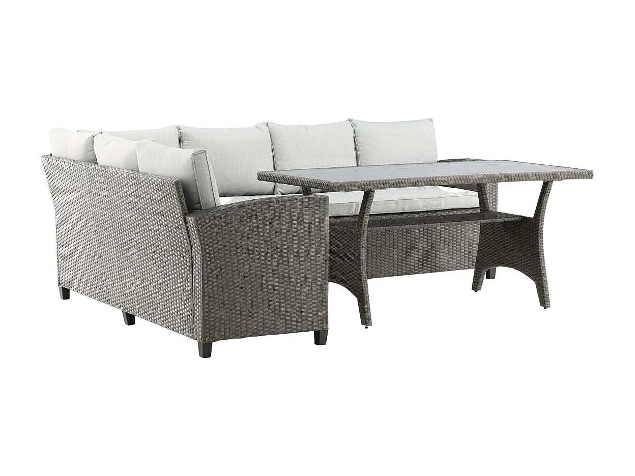Brentwood loungeset 2 delen grijs,grijs.