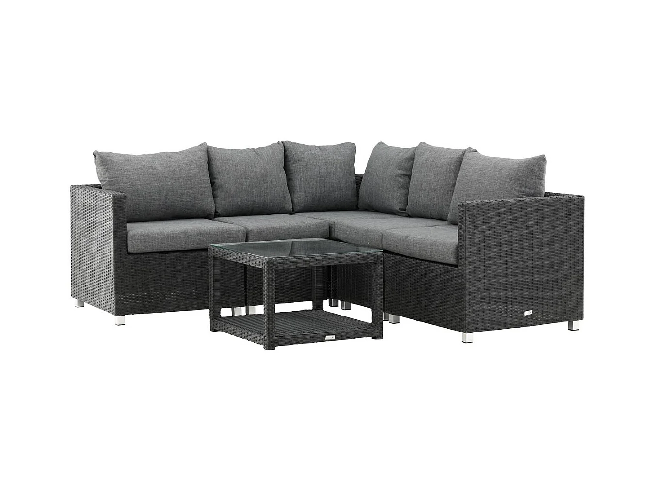 Vamos Loungeset 2 Teile grau,schwarz.