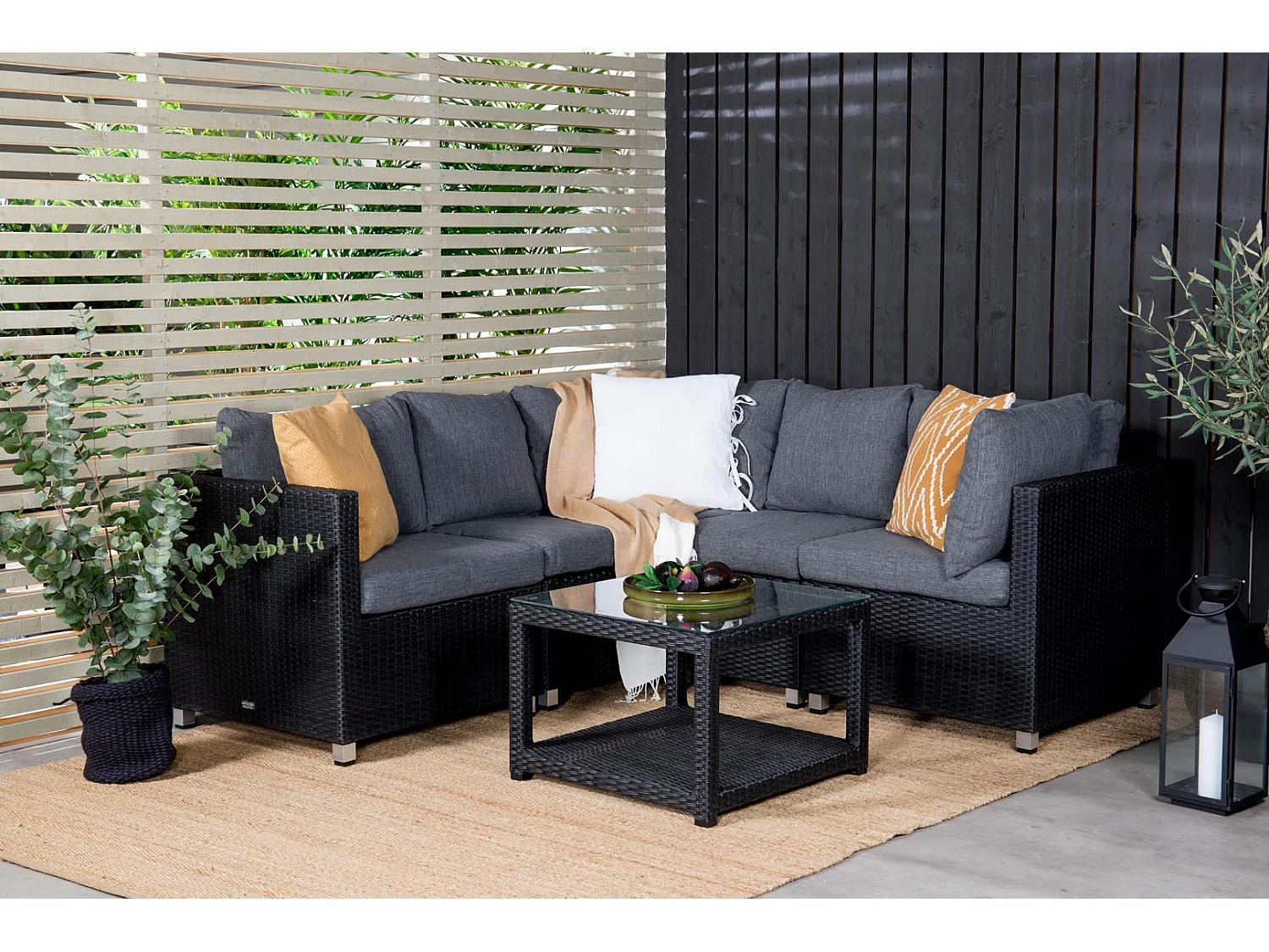 Vamos Loungeset 2 Teile grau,schwarz.