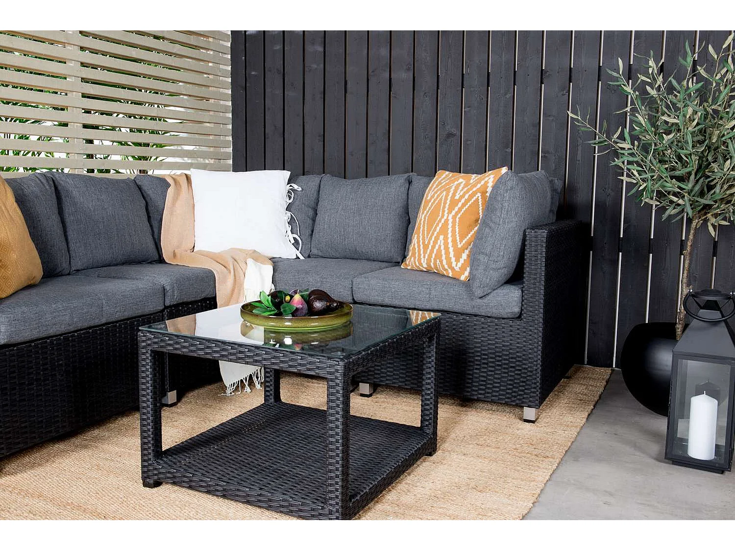 Vamos Loungeset 2 Teile grau,schwarz.