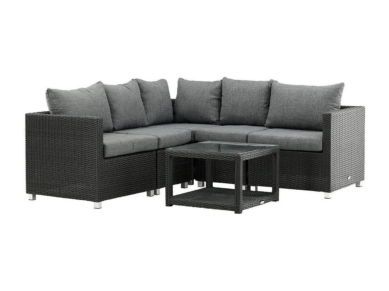 Salon de Jardin "Vamo" 200cm Noir