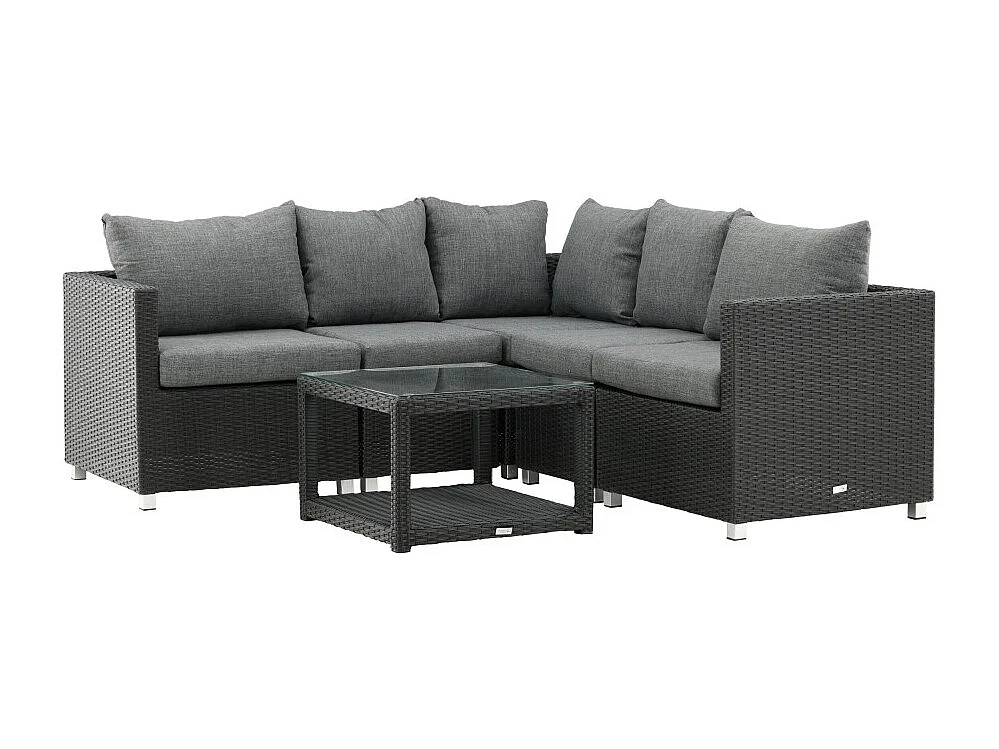 Salon de Jardin "Vamo" 200cm Noir