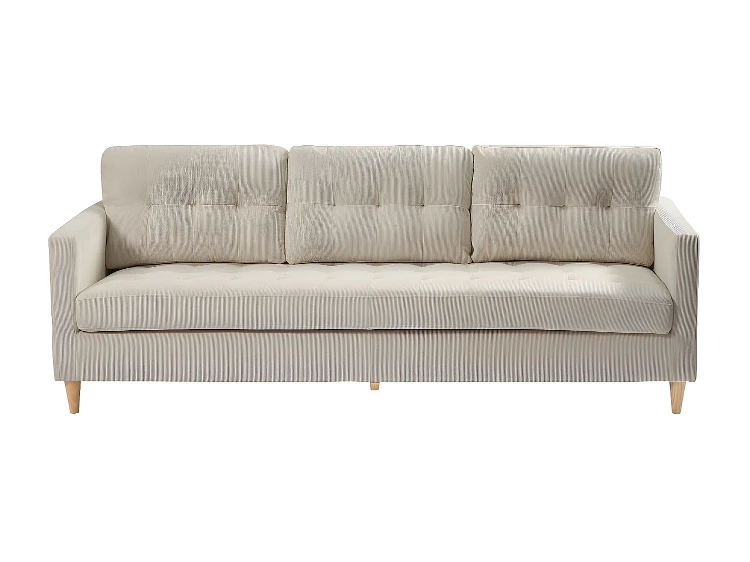 Marino Sofa 3 Personen Samt sandfarben.