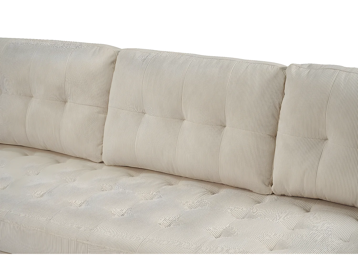 Marino Sofa 3 Personen Samt sandfarben.