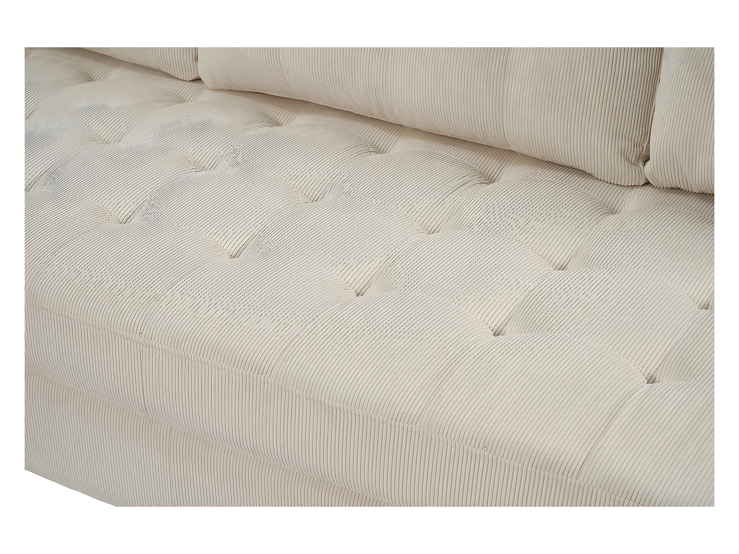 Marino canapé 3 personnes velours côtelé sable.